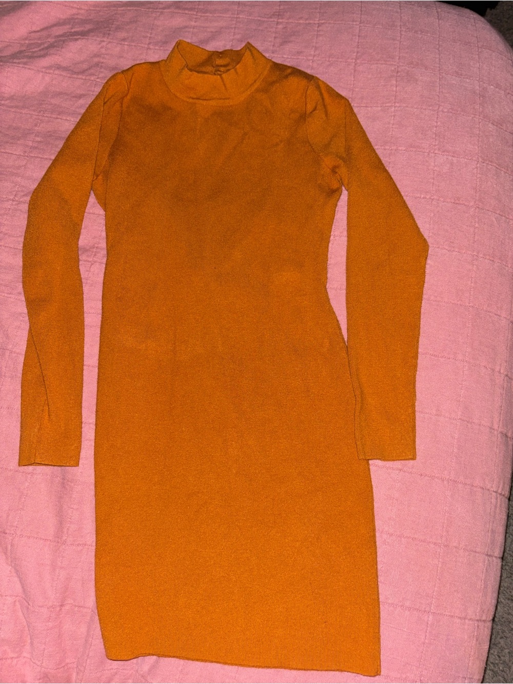 Lulu's Rust Orange Long Sleeve Dress